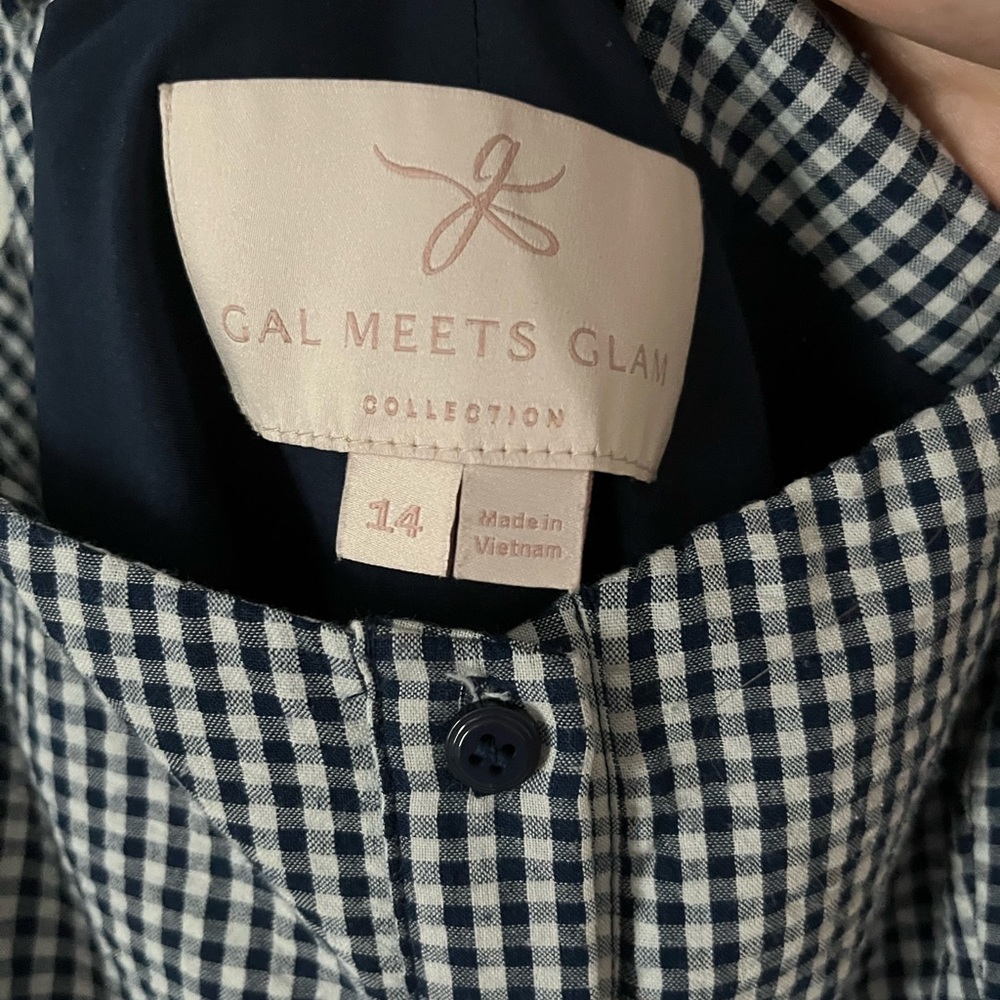 Gal Meets Glam Blue Gingham Check